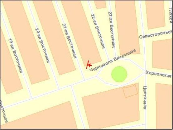 Схема рекламної площини за адресою Киндийское шоссе, ТЦ Салют, в центр