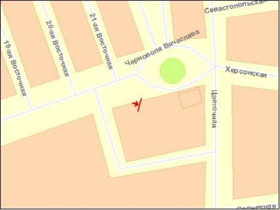 Схема рекламной плоскости по адресу Киндийское шоссе ТЦ САЛЮТ из города, правый