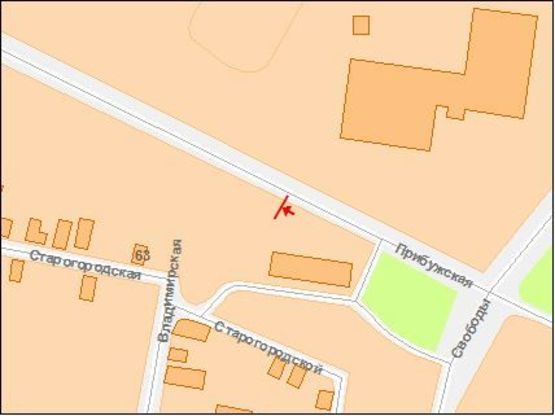 Схема рекламної площини за адресою Прибужская ул. / Свободы ул. !!! Размер 6030х3000 мм !!!