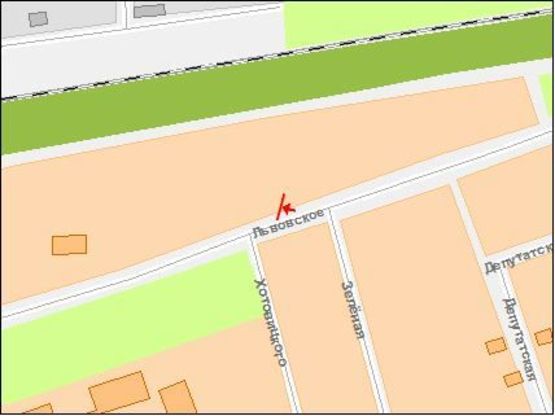 Схема рекламної площини за адресою Львовское шоссе, рынок Изида, правый, выезд на Львов, Тернополь