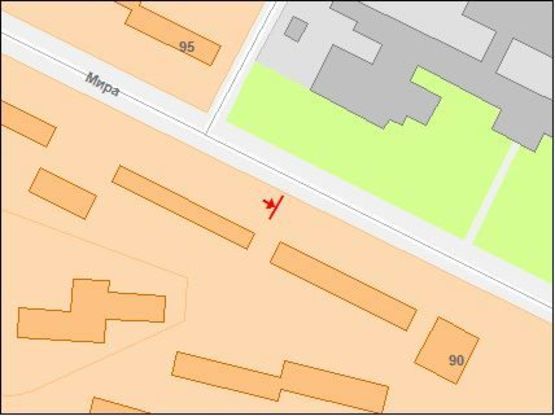 Схема рекламної площини за адресою пр-т Мира, 71/1, транспортная магистраль