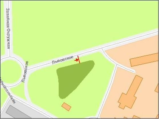 Схема рекламной плоскости по адресу Львовское шоссе, 100м в сторону кольца с Тернопольской ул., к рынку !!! Размер 6030х3030 мм !!!