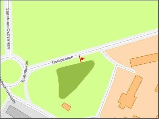 Схема рекламної площини за адресою Львовское шоссе, 100м от кольца с Тернопольской ул., из центра !!! Размер 6030х3030 мм !!!