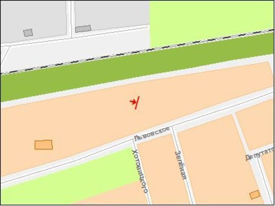 Схема рекламної площини за адресою Львовское шоссе, рынок Изида, въезд со Львова,  Тернополя параллельно, на остановку, левый