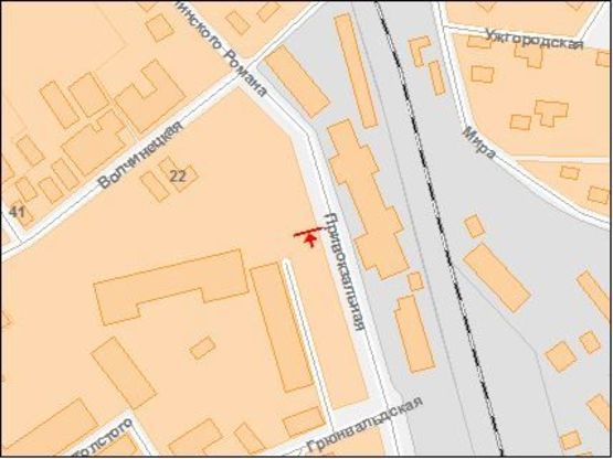 Схема рекламной плоскости по адресу Привокзальная пл. 11, возле Ж/Д вокзала, в центр !!! Размер 2800х5970 мм !!!