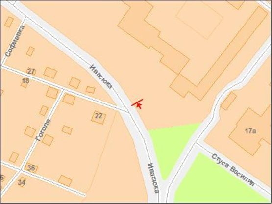 Схема рекламной плоскости по адресу Стуса ул. / Ивасюка  ул., в центр