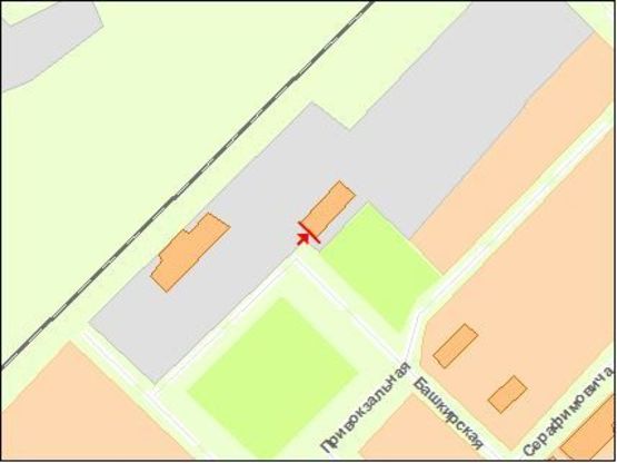 Схема рекламной плоскости по адресу Транспортная ул., на территории Ж/Д вокзала, возле перрона - фасадный