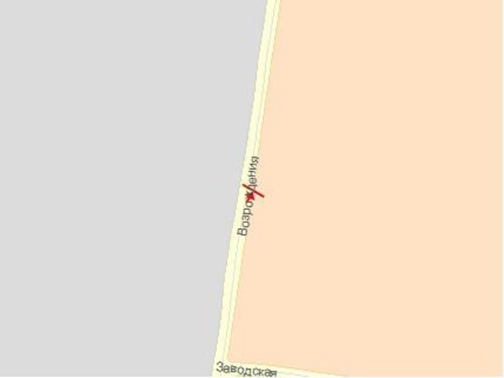 Схема рекламної площини за адресою Видродження пр. / Заводская ул, из центра