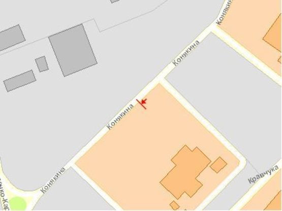 Схема рекламной плоскости по адресу Конякина ул, в центр