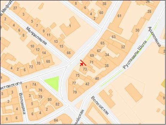 Схема рекламной плоскости по адресу Франко Ивана ул. 71, верхний, от пл. Франко Ивана !!! Размер 2840х5840 мм !!!