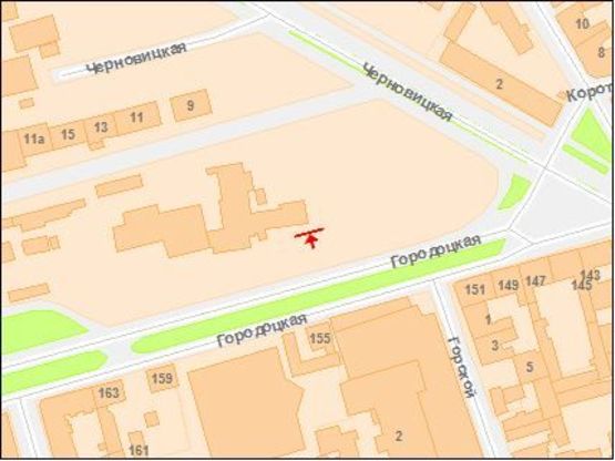 Схема рекламной плоскости по адресу Городоцкая ул, 2 справа