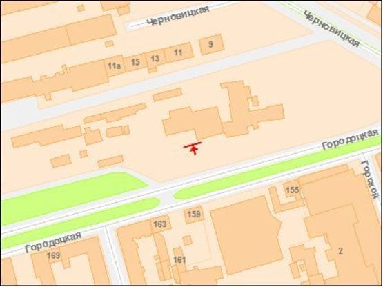 Схема рекламной плоскости по адресу Городоцкая ул, напротив рынка Привокзальный