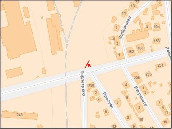 Схема рекламной плоскости по адресу Городоцкая ул, 238, из центра