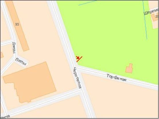 Схема рекламной плоскости по адресу Черновола В пр / Торфяная ул, в центр