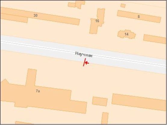 Схема рекламної площини за адресою Научная ул, 7а, к Кульпарковской ул
