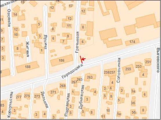 Схема рекламной плоскости по адресу Городоцкая ул., 186