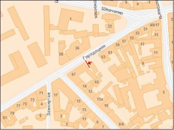Схема рекламной плоскости по адресу Городоцкая ул., 67