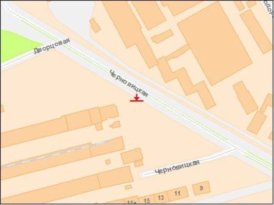 Схема рекламной плоскости по адресу Черновицкая ул., 17 (Главный Ж/Д вокзал)