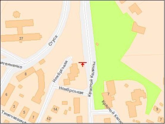 Схема рекламной плоскости по адресу Червоной Калины пр. (250 м. до перекрестка с ул. Стуса) маг.Команчеро