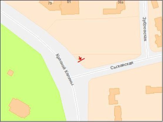 Схема рекламной плоскости по адресу Червоной Калины пр. / Сыховская ул. (Кинотеатр им.Довженко)