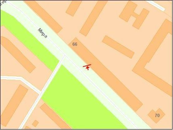 Схема рекламной плоскости по адресу Мира пр, район Ж/Д вокзала