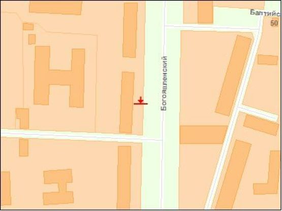 Схема рекламной плоскости по адресу Октябрьский пер., 295