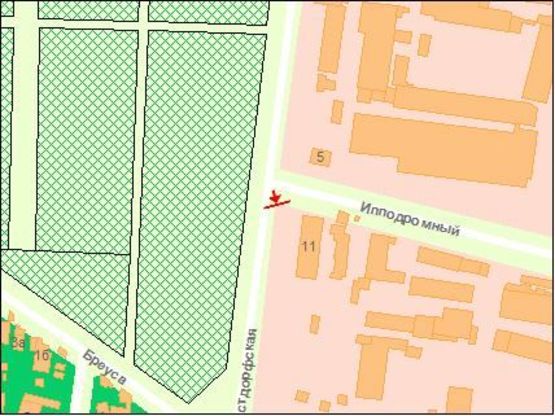 Схема рекламной плоскости по адресу Люстдорфская дорога -пер. Ипподромный