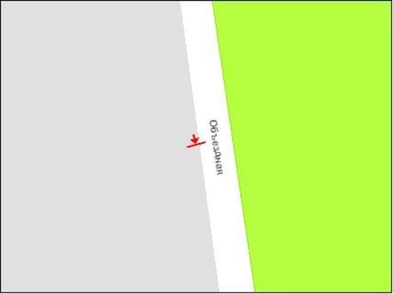 Схема рекламної площини за адресою Объездная дорога с Авангарда