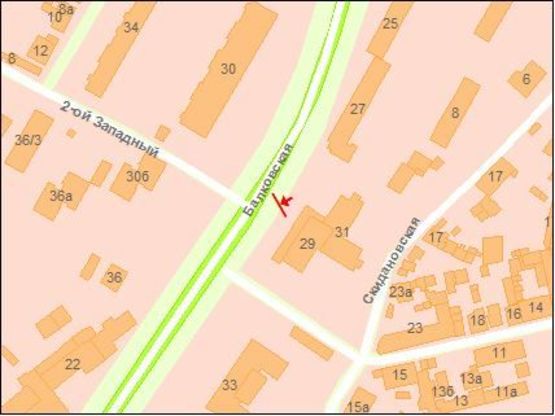 Схема рекламної площини за адресою Балковская ул. 27/31 / Матросская ул.