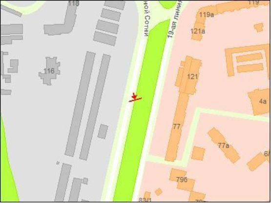 Схема рекламної площини за адресою Маршала Жукова пр. 77, разделитель