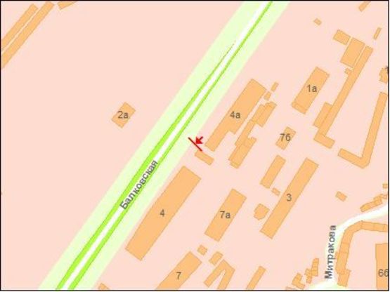 Схема рекламной плоскости по адресу Балковская ул., 4