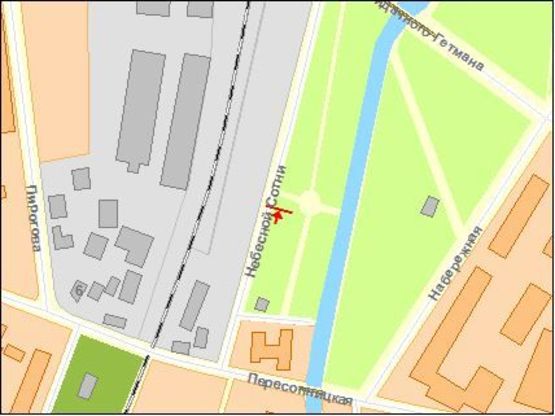 Схема рекламної площини за адресою Киквидзе ул / Гетьмана Сагайдачного ул, из центра