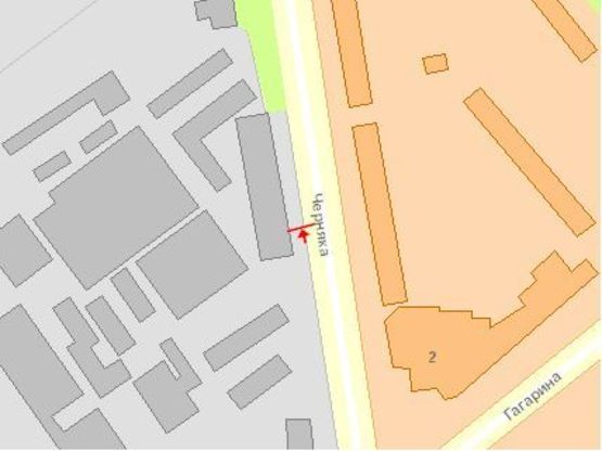 Схема рекламної площини за адресою Черняка ул, 4, из центра