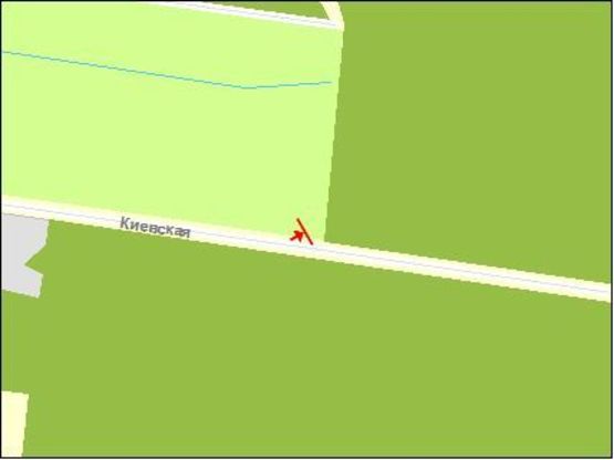 Схема рекламної площини за адресою Киевская ул, 108, из центра