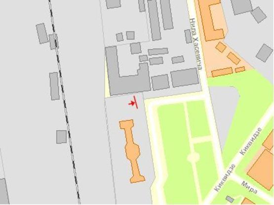 Схема рекламної площини за адресою Привокзальная пл, справа от входа, в центр