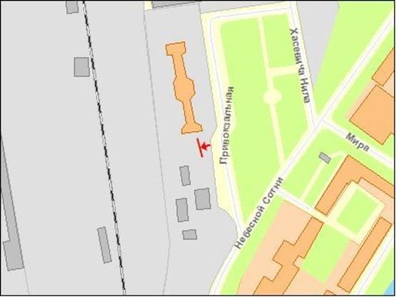 Схема рекламной плоскости по адресу Привокзальная пл, слева от входа, нижний, из центра