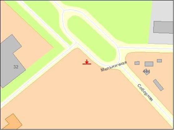 Схема рекламной плоскости по адресу Соборная ул, Млиновская ул въезд со стороны Луцка, правый  А, въезд в город