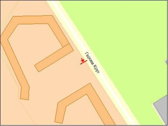 Схема рекламной плоскости по адресу Черепина ул / Коротченка ул, в центр