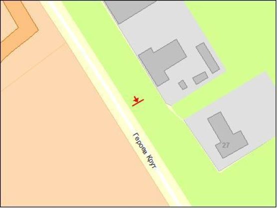 Схема рекламной плоскости по адресу Черепина ул., 72-74, из центра