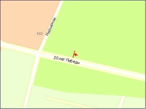 Схема рекламної площини за адресою Прокофьева ул. в сторону Кирова ул.