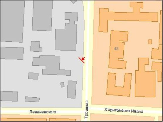 Схема рекламной плоскости по адресу Дзержинского ул / Привокзальная ул, в центр