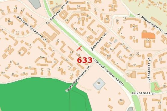 Схема рекламной плоскости по адресу Червоної Калини просп., 44