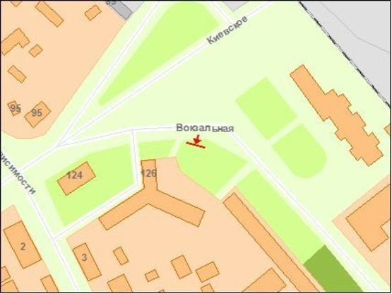 Схема рекламной плоскости по адресу Привокзальная пл, 6/126, правый, из центра