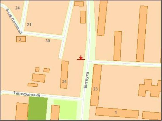 Схема рекламної площини за адресою Витрука ул, 26, от ул Киевской