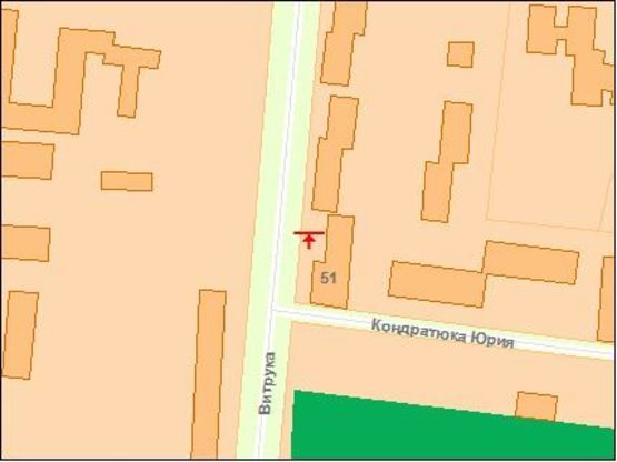 Схема рекламной плоскости по адресу Витрука ул, 57