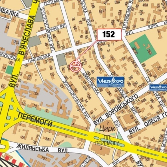 Схема рекламной плоскости по адресу Дмитриевская ул., 33 (в сторону Победы просп., ЦИРКА) студия ИНТЕР, салон "ТОМПО"