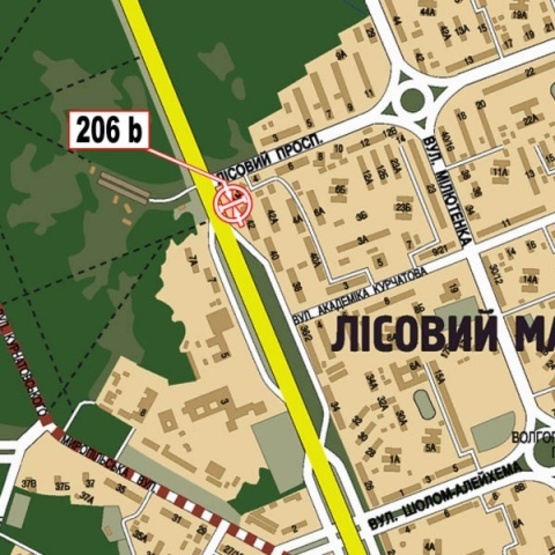 Схема рекламної площини за адресою Братиславская ул., 42 - просп. Лесной ( АЗС"ТНК", в направлении Броварского просп.)