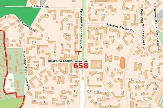 Схема рекламной плоскости по адресу Червоної Калини просп., 92