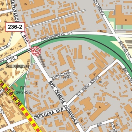 Схема рекламной плоскости по адресу Скляренко ул./ ул.Добрынинская, напротив "птичьего" рынка