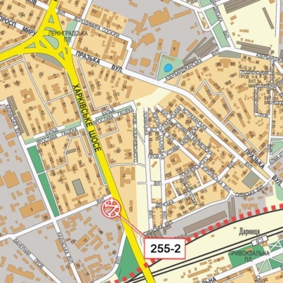 Схема рекламной плоскости по адресу Харьковское шоссе,48 направление Ленинградской пл (ТРЦ "МегаСити", Институт Химии)